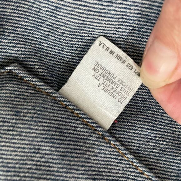 Vintage Levi’s Denim Trucker Jacket 70506 Made in USA Red Tab 40 - Picture 8 of 9